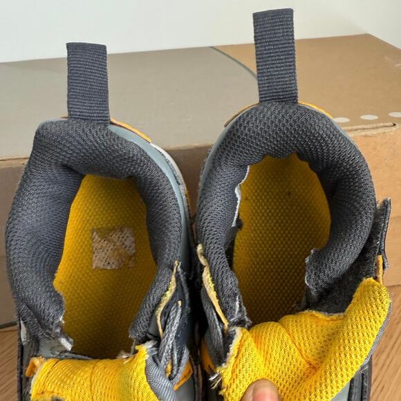 Nike Airmax 90 Easyon Grey/Yellow Toddler Sneakers- SZ 7 C - Picture 6 of 12